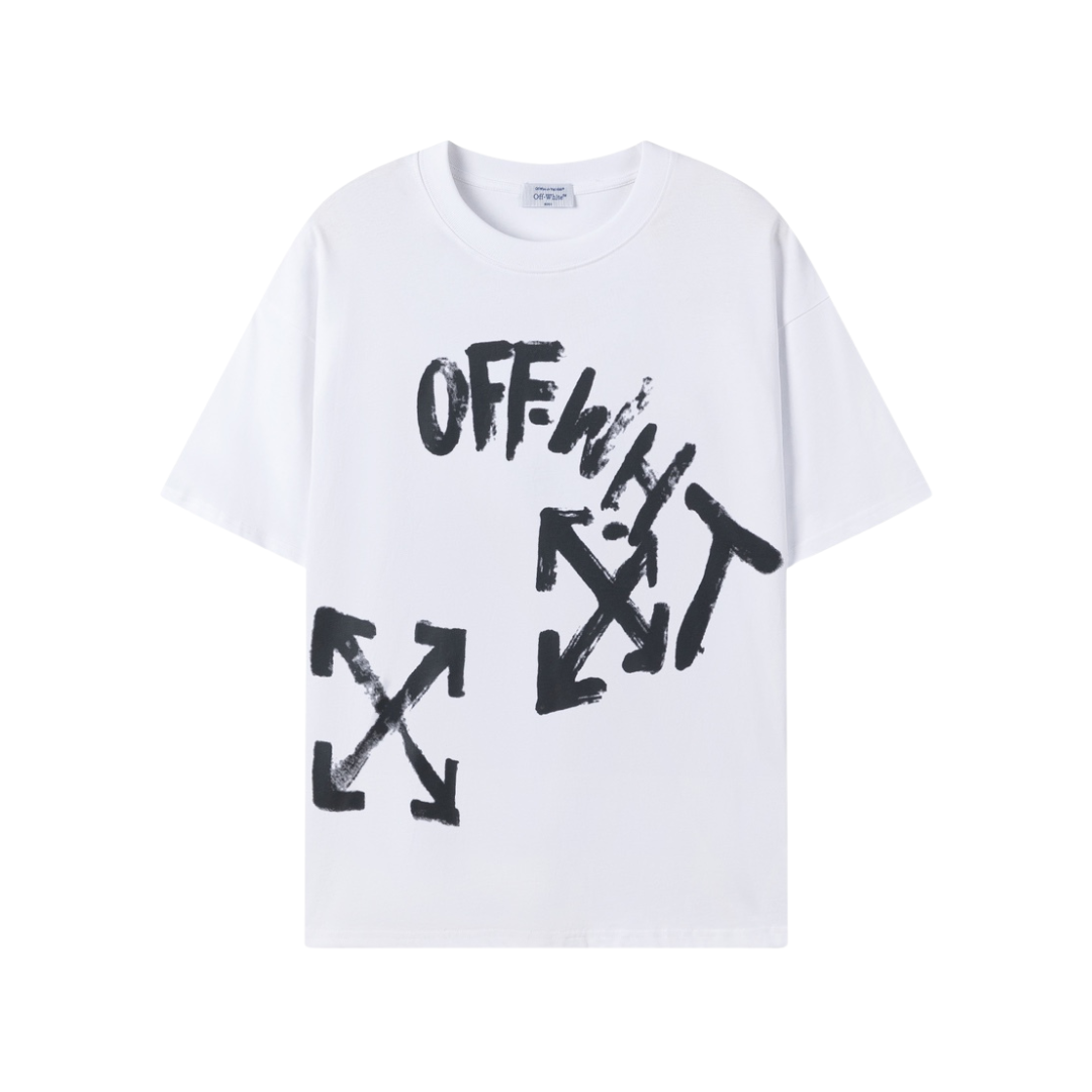 Camiseta Off-white monograma grande white