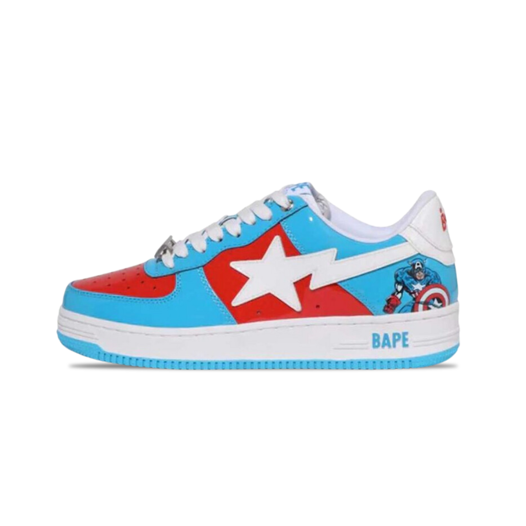 Marvel Comics × A Bathing Ape Bape Sta Low Captain America